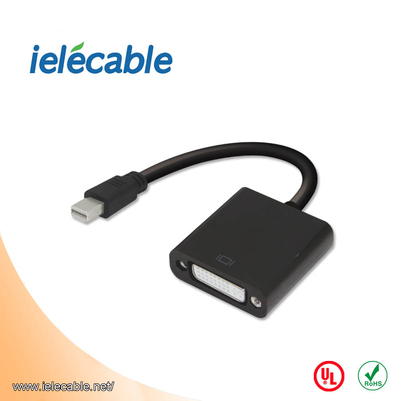 Mini displayport to DVI male to female adapter converter